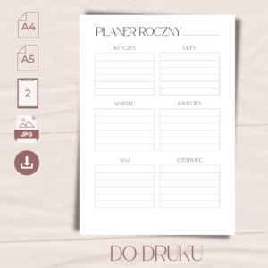 planer roczny do druku