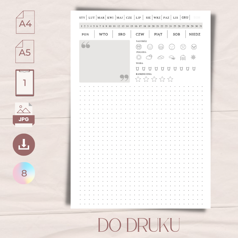 BUJO do druku