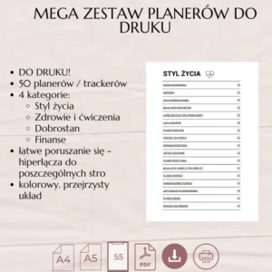 Mega zestaw planerów do druku