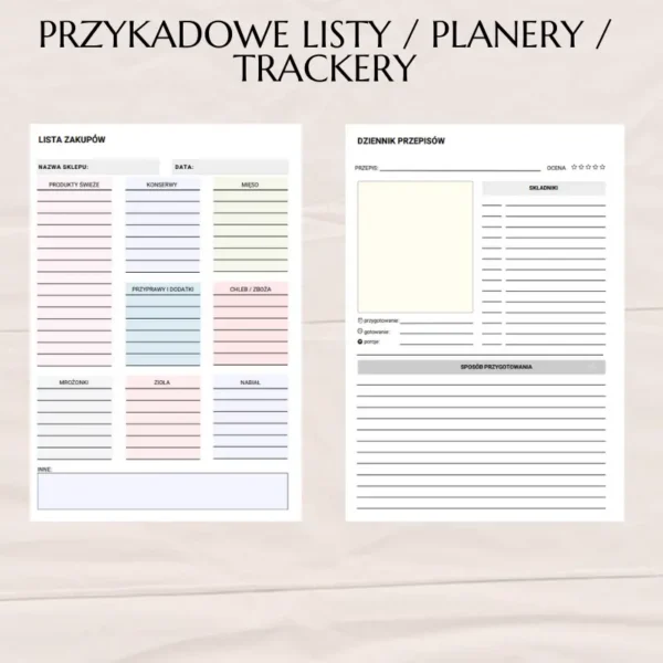 przykładowe listy