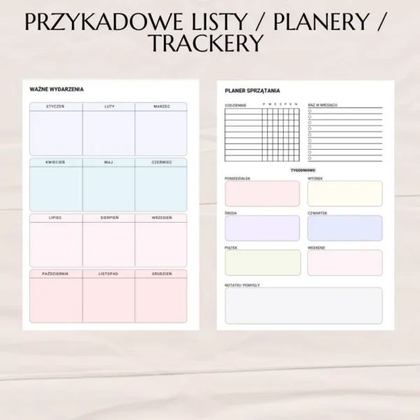 przykładowe listy