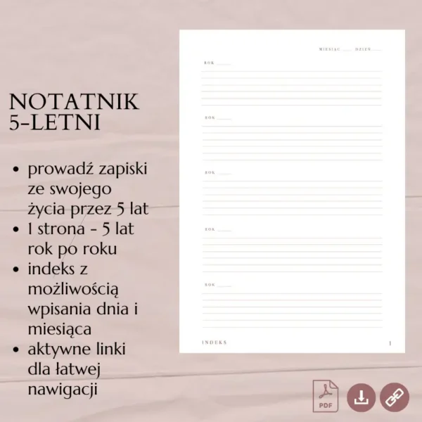 Notatnik 5-letni