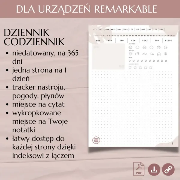 Codziennik BUJO dla reMarkable