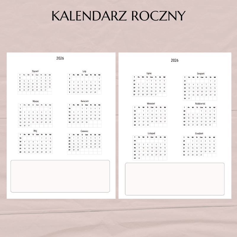 Mój Planer 2026 – cyfrowy planer roczny - obrazek 2