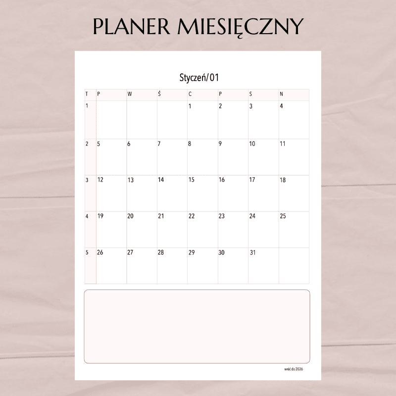 Mój Planer 2026 – cyfrowy planer roczny - obrazek 3