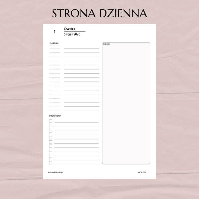Mój Planer 2026 – cyfrowy planer roczny - obrazek 4